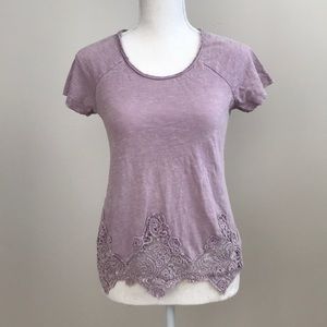 Lace detailed purple top. EUC
